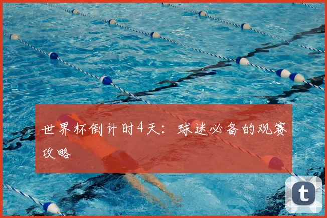 世界杯倒计时4天：球迷必备的观赛攻略